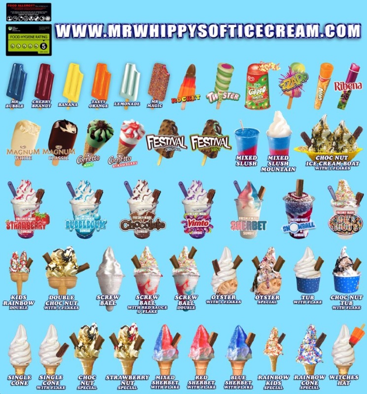 ice cream van ice creams